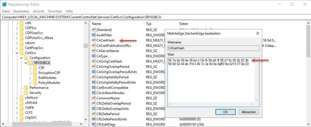 Zertifikat Nr. 0 gesperrt