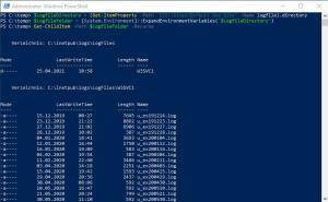 Logs der Default Web Site