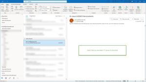 Users may be unable to view email message content within Outlook