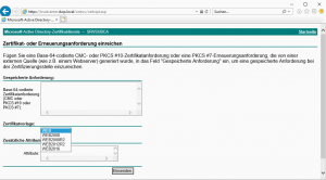 CertSrv Anforderung einreichen CertSrv Anforderung einreichen