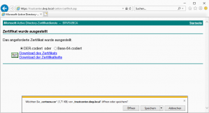 Download Certificate CertSrv Download Certificate CertSrv