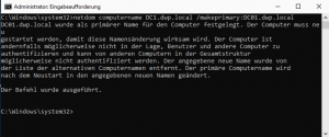 netdom makeprimary Rename Domain Controller