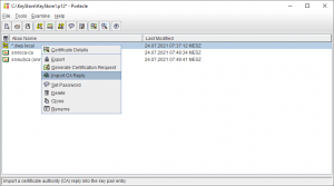 Import CA Reply Import CA Reply