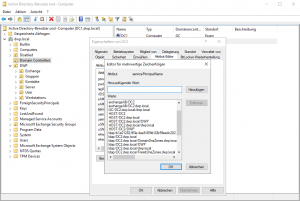 Nach dem Löschen des SPN Nach dem Löschen des SPN