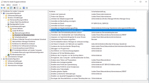 Zugriffsbeschränkungen gesteuert durch die lokalen Richtlinien