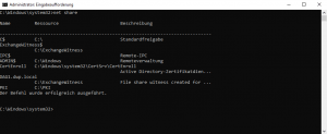 net share administrative freigaben