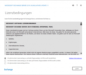 Exchange Optional Diagnosedaten an Microsoft senden