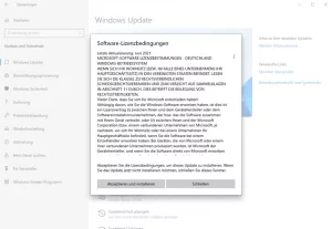 Software-Lizenzbedinungen Windows 11