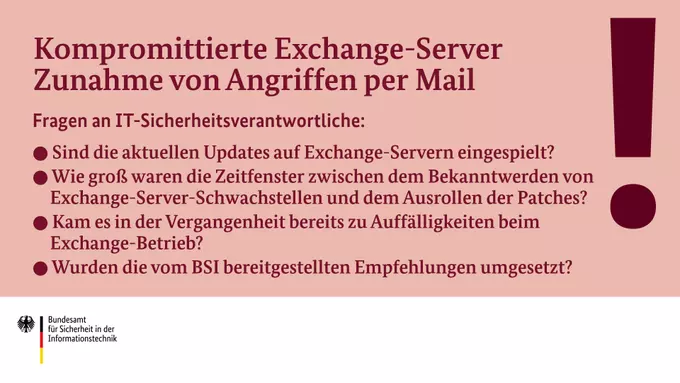 Kompromittierte Exchange-Server - Zunahme von Angriffen per Mail