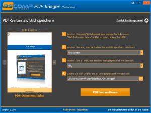 PDF-Seiten in Bilder und Bilder in PDF umwandeln