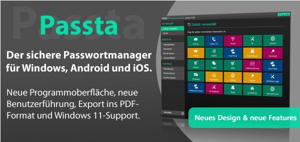 Version 4 von Passta mit neuer Oberfläche und Windows 11-Support