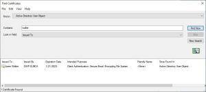 Certificate Manager Find Certificate Certificate Manager Find Certificate