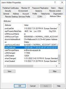 Das Attribut userCertificate Das Attribut userCertificate