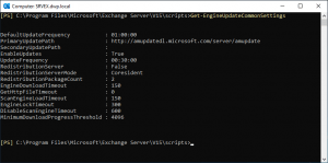 Exchange Malware Agent 6 EngineUpdateCommonSettings