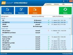 Ordner und Laufwerke abgleichen