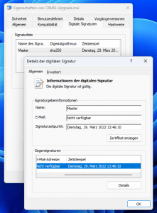 Zertifikat für Codesignatur erstellen Zertifikat für Codesignatur erstellen