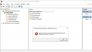 Cannot Publish Certificate Revocation List