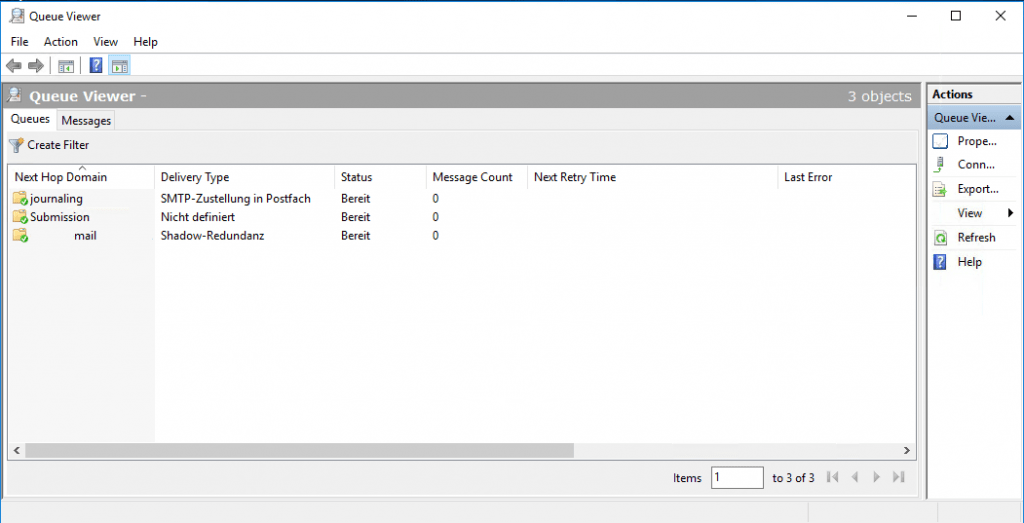 Exchange Queue Viewer 451 4.4.397 Error communicating with target host
