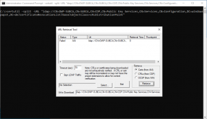 Status Failed CRL List Status Failed CRL List