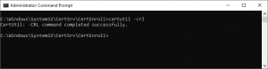 certutil -crl