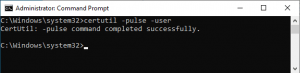 certutil -pulse -user certutil -pulse -user