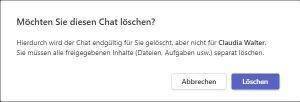 Möchten Sie diesen Chat löschen