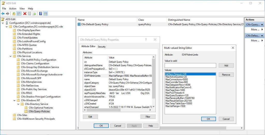 LDAP connection timeout
