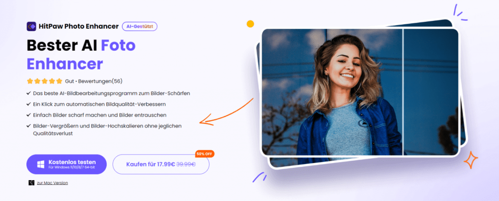 Bilder schärfen und hochskalieren mit HitPaw Photo Enhancer