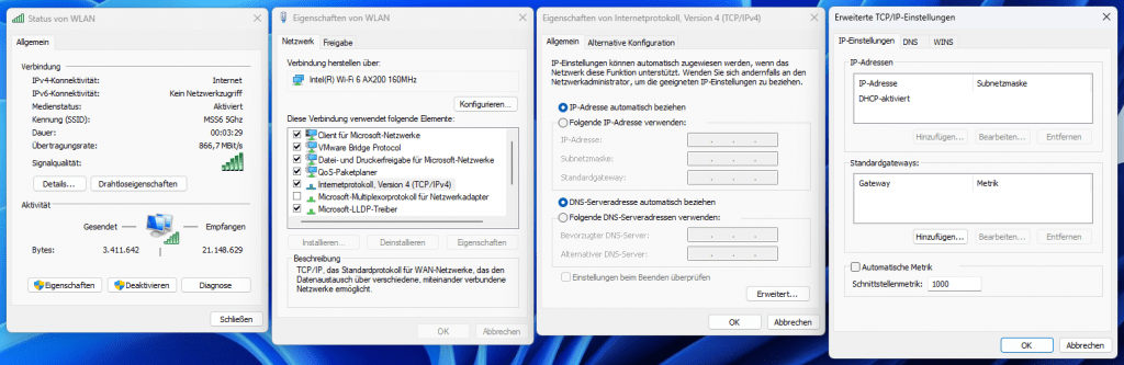 kabelgebundenes Netzwerk vor WLan