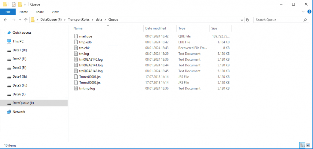 New Space Mail-Queue Database