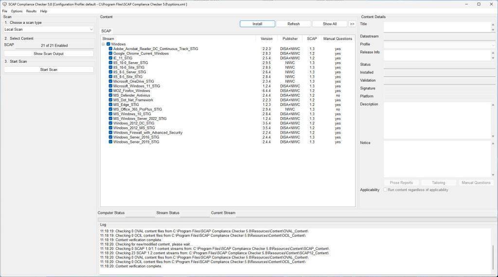 SCAP Compliance Check for Windows SCAP Compliance Check for Windows