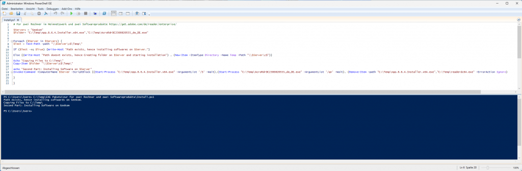 Powershell Softwareinstallation Powershell Softwareinstallation