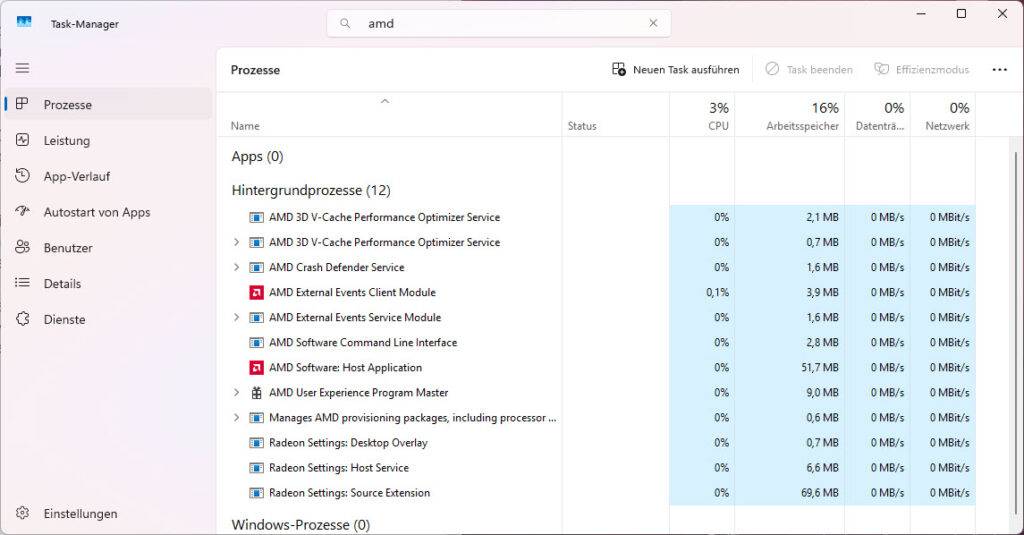 Suche Hintergrundprozesse Suche Hintergrundprozesse