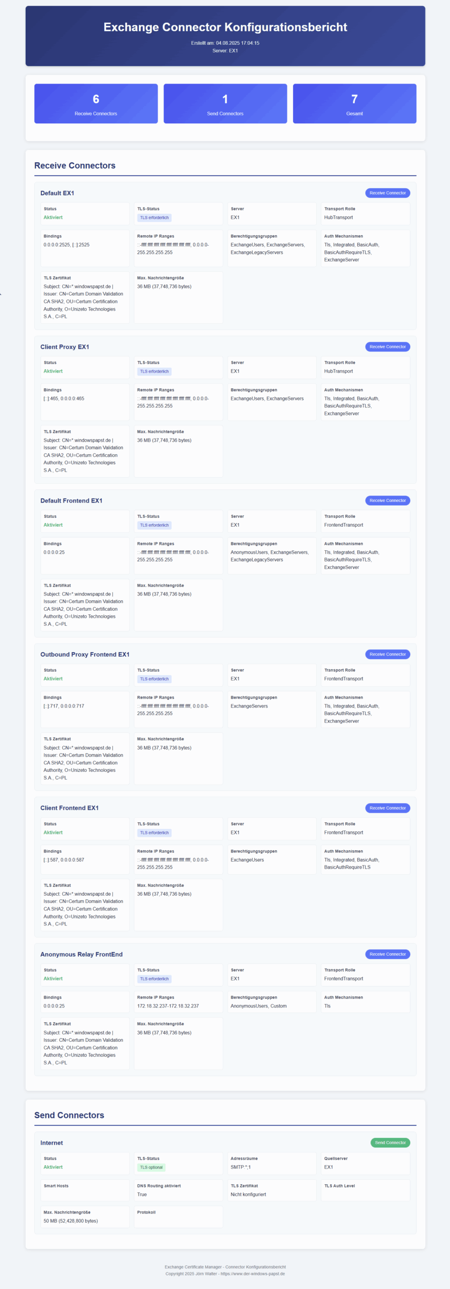 Exchange Connector Certificate Binding Exchange Connector Certificate Binding