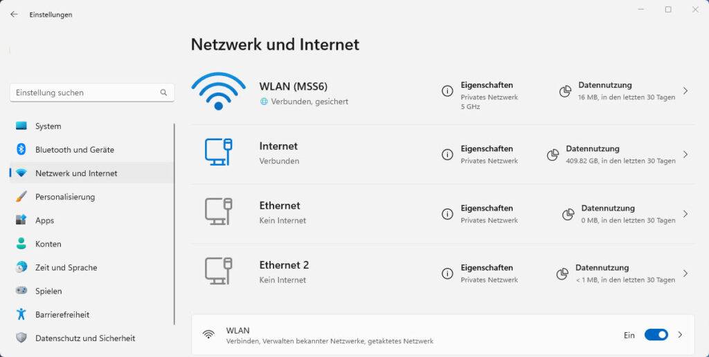 WLAN Konnektivität