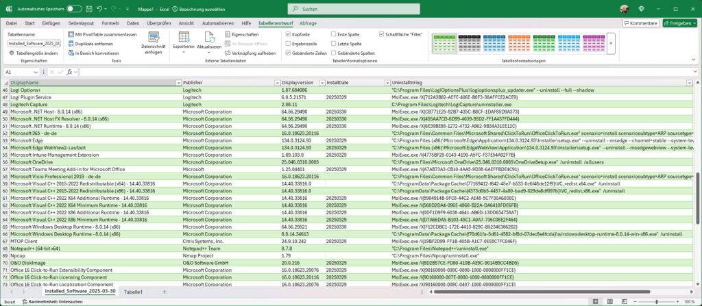 Software per Powershell deinstallieren