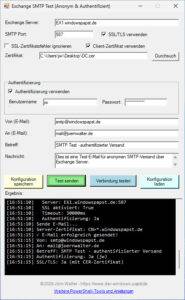 Exchange SMTP Test anonym und authentifiziert Exchange SMTP Test anonym und authentifiziert