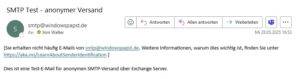 Connection test for anonymous and authenticated email sending Connection test for anonymous and authenticated email sending