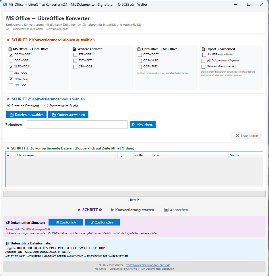 MS Office zu LibreOffice Konverter MS Office zu LibreOffice Konverter