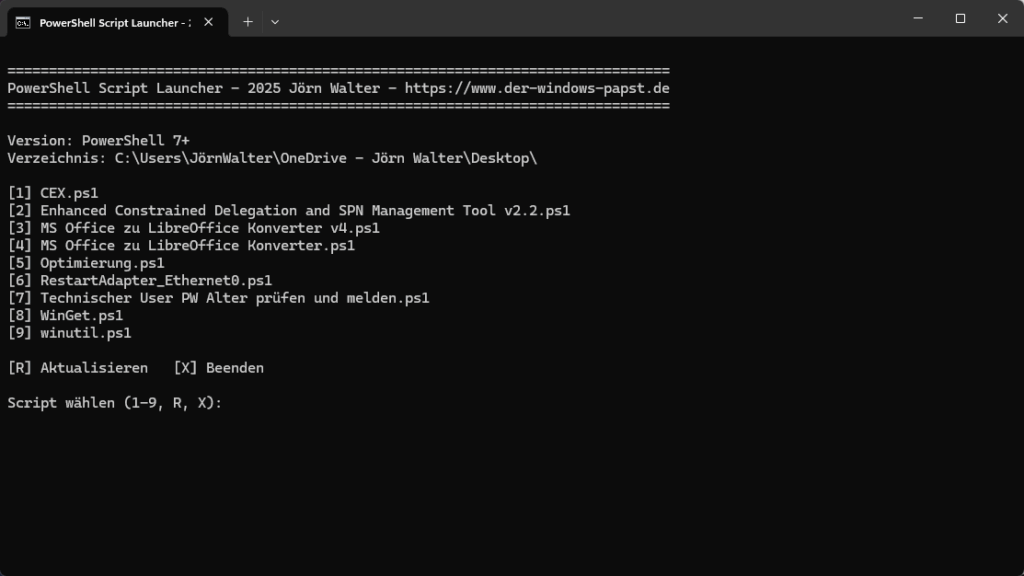 PowerShell Script Launcher