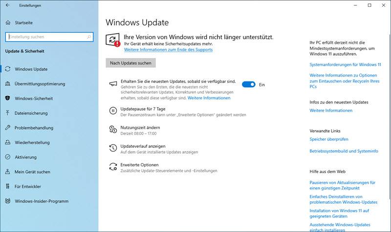 Windows 10: Microsoft bietet ESU im EWR ohne Bedingungen für Konsumer Windows 10: Microsoft bietet ESU im EWR ohne Bedingungen für Konsumer