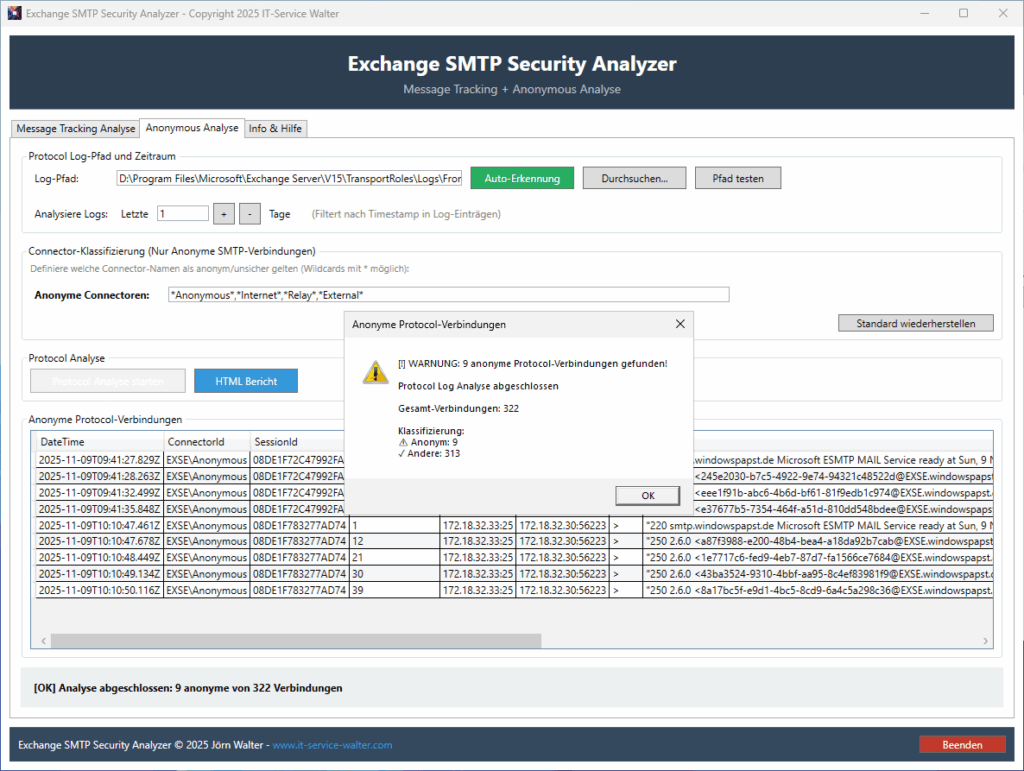 Anonyme Verbindungen gefunden Anonyme Verbindungen gefunden