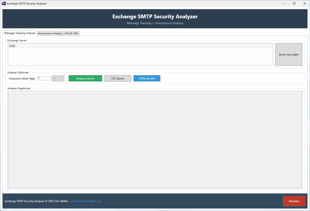 Exchange SMTP Security Analyzer Exchange SMTP Security Analyzer