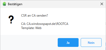Send CSR to CA Send CSR to CA