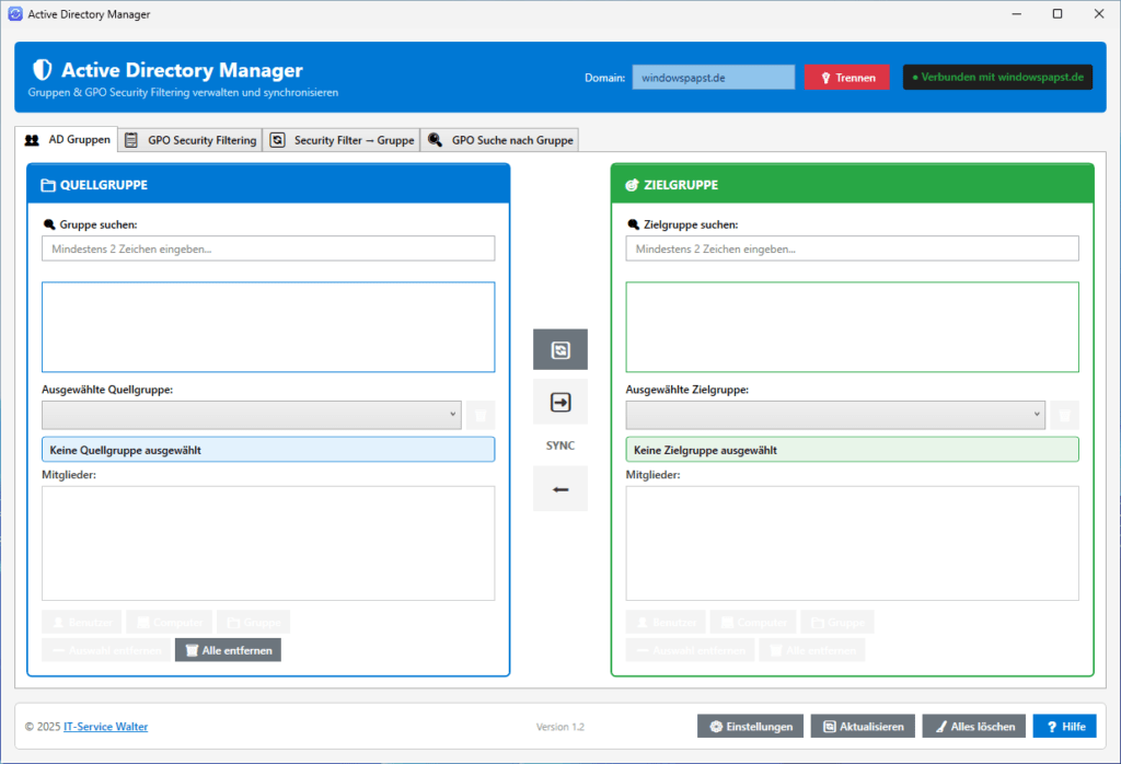mit der Domäne verbinden mit der Domäne verbinden