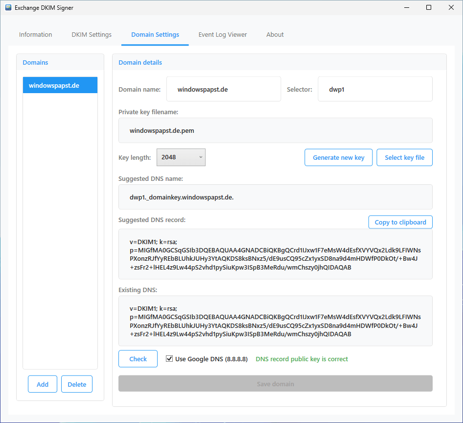 DKIM SIGNER 4.0 verbesserter DNS-Check DKIM SIGNER 4.0 verbesserter DNS-Check