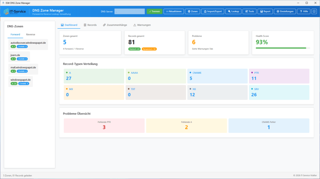 ISW DNS Zone Manager