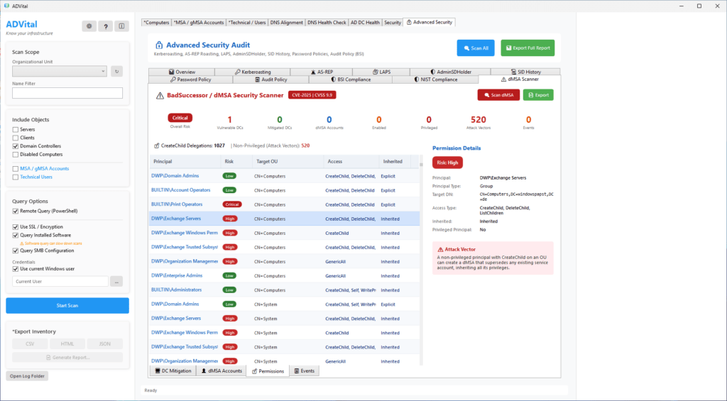 ADVital 2.0 – Infrastructure Health & Compliance Scanner 