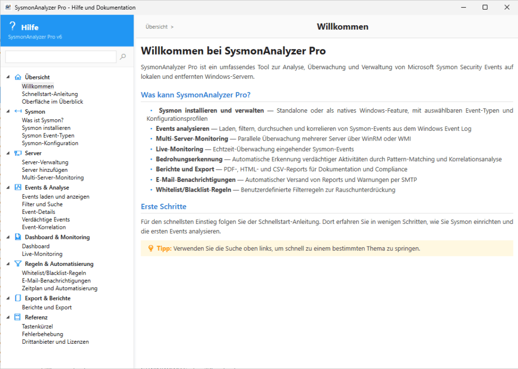 Integriertes Hilfesystem