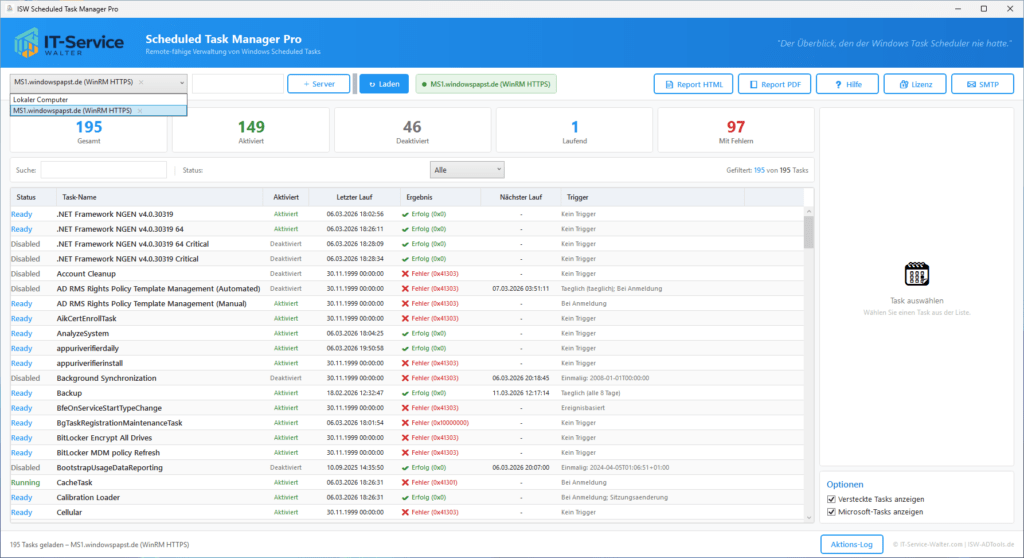 Multi-Server-Verwaltung